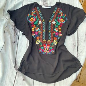 Embroidered top